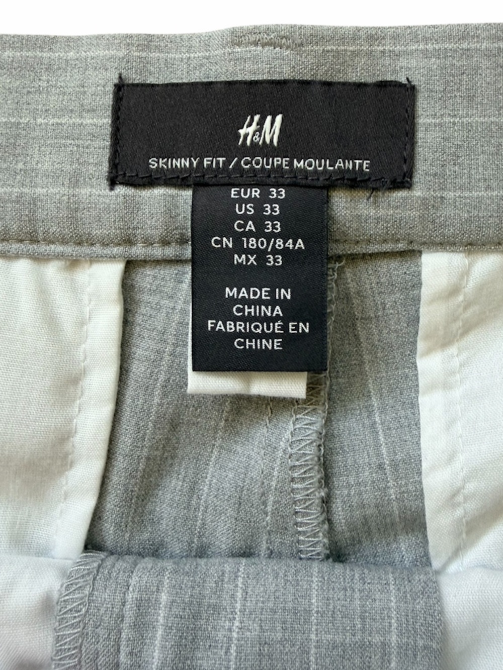 H&M Light Gray Pin Stripe Dress Pants - Picture 3 of 4